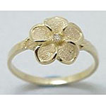 14k Gold Royal Plumeria Hawaiian Ring